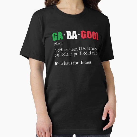 Gabagool T-Shirts Definition Capocollo Holiday Inspired Funny Unisex T-Shirt, up to size 5XL