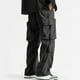 thumbnail image 4 of Pantalones largos de moda para hombre, color sólido, informales, elásticos, con cordones, holgados, deportivos, de trabajo, blusa para hombre, 4 of 4