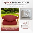 thumbnail image 5 of Planntonneo Outdoor Wicker Furniture Cushion Set, 25 x 22 x 4 Deep Seat Patio Chair Cushions, Red, 1 Set, 5 of 8