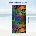 thumbnail image 3 of PHYHOO Colorful Skull Beach Towels Oversized Microfiber Beach Towel for Adults Extra Large Beach Towel Sand Free Towel for Outdoor Travel Swim Pool Camping 30x60in, 3 of 8