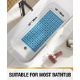 thumbnail image 6 of HITSLAM Bath Tub Shower Mat,35"x16" Washable Bathtub Mats,Suction Cups and Drain Holes to Keep Tubs Clean,Clear Blue, 6 of 8