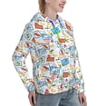 thumbnail image 6 of Sikiie Summer Stamp Women's Casual Hoodies Long Sleeve Lightweight Pullover Tops Loose Sweatshirt-Small, 6 of 7