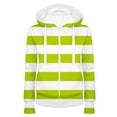 thumbnail image 3 of Ecqkame Hoodie For Women Zip Up Sweatshirts Women Fashion Hooded Slim Fitting Zipper Stripe Printed Sweater Green C XXL, 3 of 3