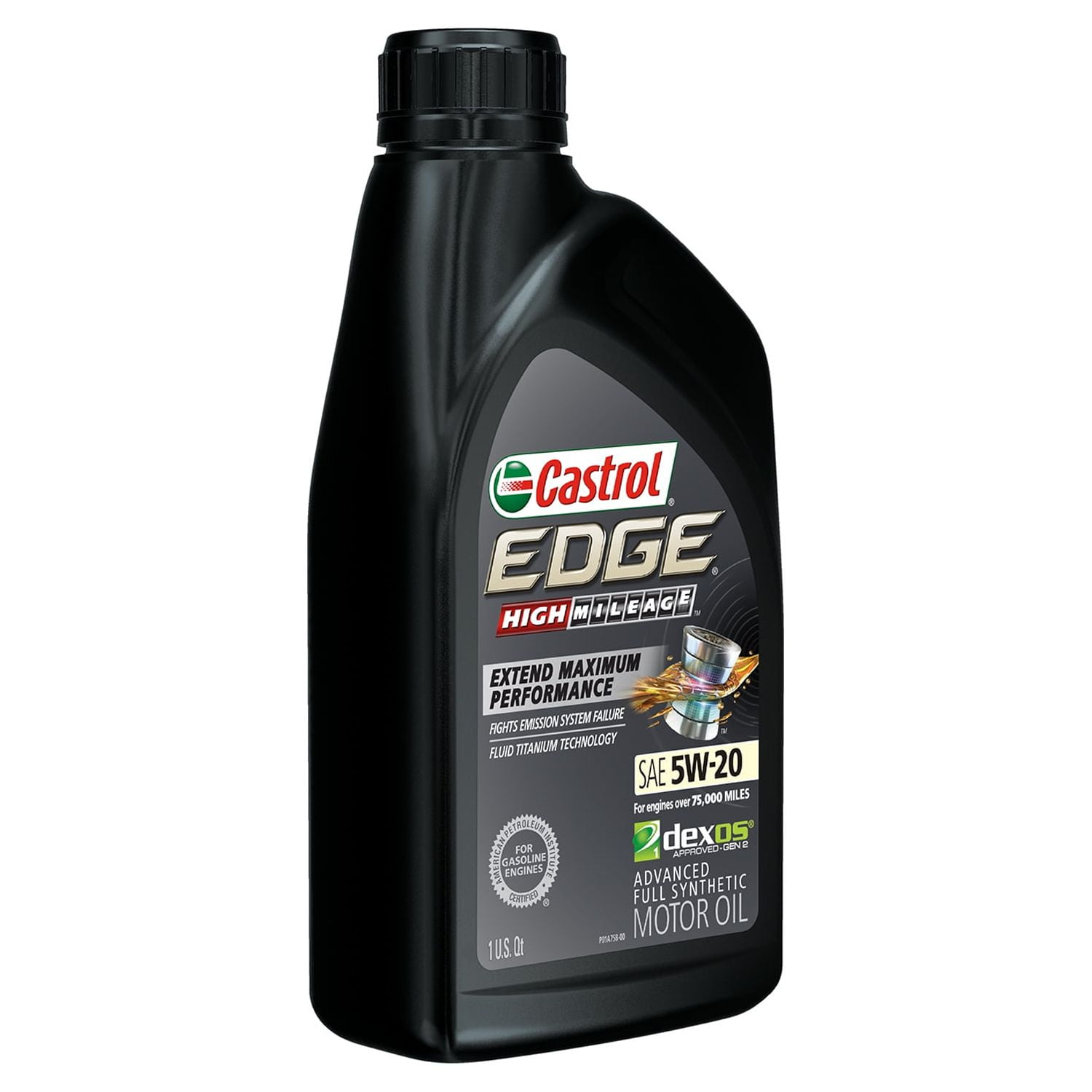 Castrol EDGE High Mileage 5W-20 Advanced Full Synthetic Motor Oil, 1 Quart