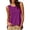 Purple, variant on Womens Sleeveless Shirts Open Back Crisscross Round Neck Loose Fit Tops High Low Hem Split Front Blouse for Casual Work Party