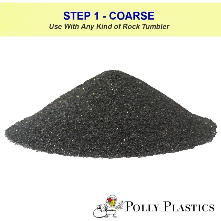 Polly Plastics Rock Tumbler Media Grit Refill, Coarse 60/90 Silicon Carbide  Grit, Stage 1 for Tumbling Stones (2 Pack) (6 lb.)