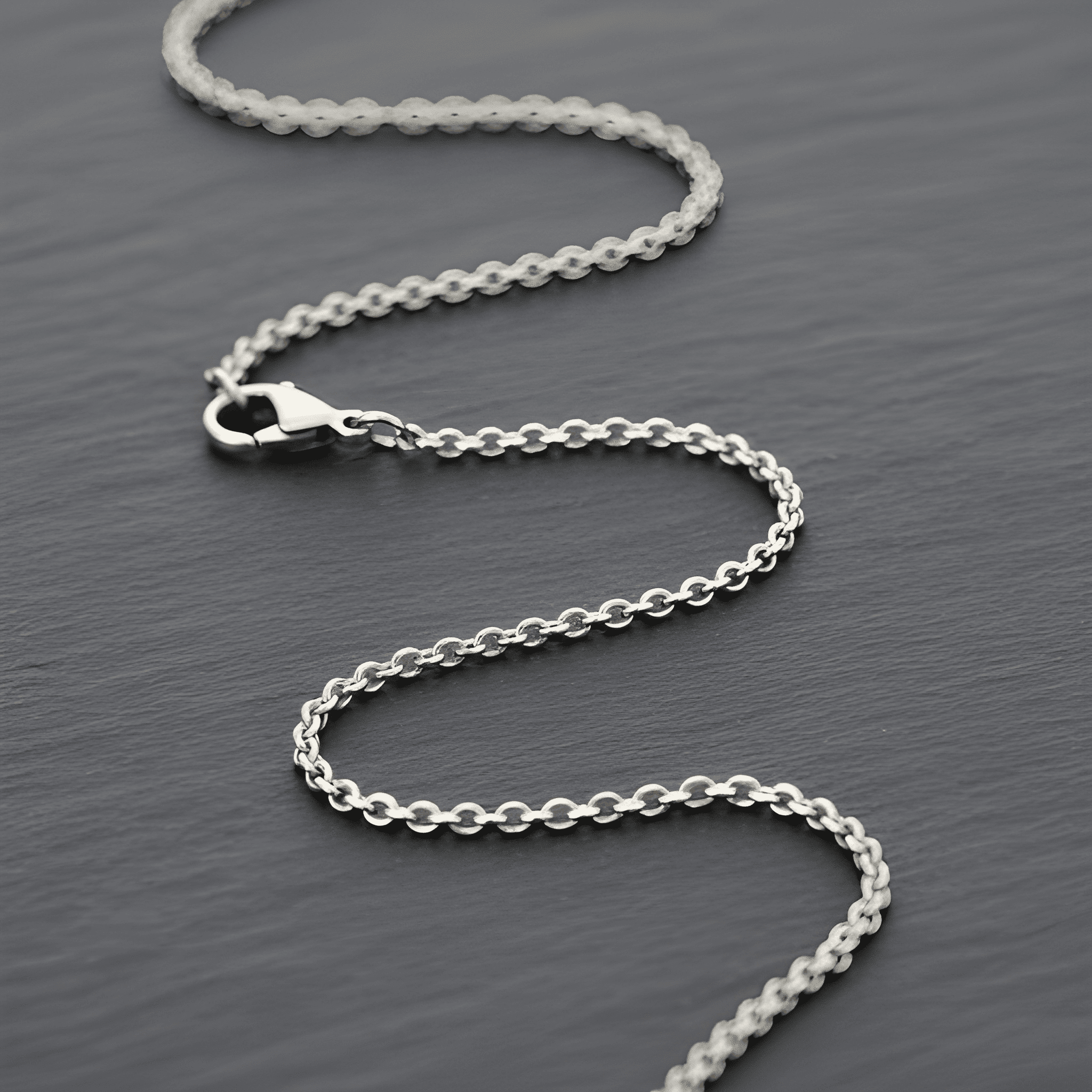SilverCloseOut Stainless Steel Dainty Cable Chain Necklace 1.0mm