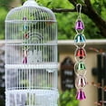 thumbnail image 4 of Puro Toy Bell, Elegante Juguete Colgante Con Campanas Coloridas Y Tono De Llamada Crujiente Para Loros Medianos Y Pequeños, Sol Dorado, Monje, Periquito, Etc., 4 of 7