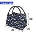 thumbnail image 2 of Yiaed Sardine Print Lunch box lunch bag Portable Insulated Lunch Box for Women Men Cooler Tote Bag with Front Pocket for Work Picnic Travel, 2 of 6