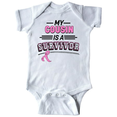 

Inktastic My Cousin is a Survivor Breast Cancer Awareness Gift Baby Boy or Baby Girl Bodysuit