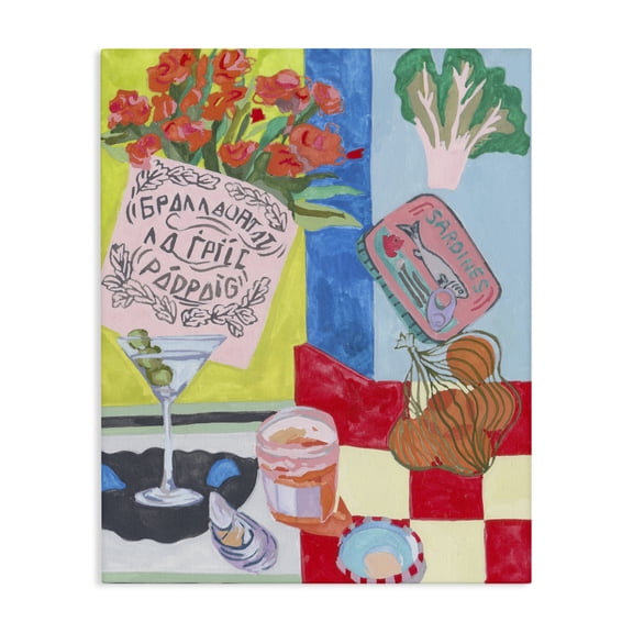 Stupell Industries Modern Kitchen Checkered Still Life Canvas Art, 16 x 20, by Melissa Wang