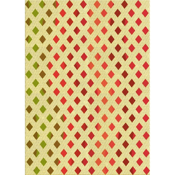 Ahgly Company Indoor Rectangle Patterned Papaya Orange Area Rugs, 7' x 9'