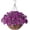 Darkorchid, variant on Artificial Hanging Flowers Basket for Spring Outdoor Outside Decoration, Fake Silk Colorful Daisy Eucalyptus in Planter UV Resistant Look Real for Home Patio Yard(Darkorchid)