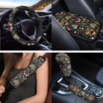 thumbnail image 3 of Uorisanigo Aesthetic Mushroom Car Seat Covers Font Rear Set/Car Coasters/Shift Knob & Handbrake Cover/Headrest Protector/Steering Cover/Seat Belt Pads/Center Console Covers/Keyrings 18 Packs, 3 of 7