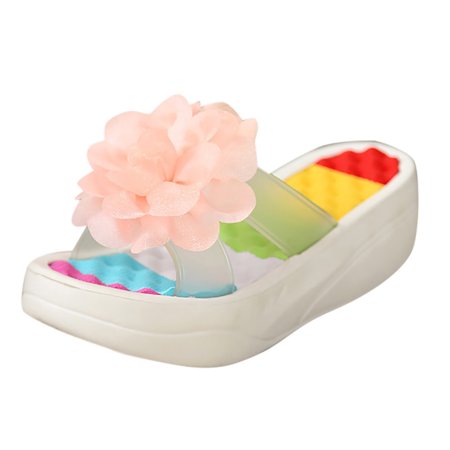

Womens Sandals Slippers for Women Ladies Fashion Solid Wedges Slippers Casual Bohemian Style Shoes Sandals Women S Sandals Eva White 40