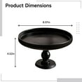 thumbnail image 4 of Black Ceramic Tray Stand, Modern Footed Fruit and Decorative Tray, 8.07 in / 20.5 cm Diameter, Elegant Home Decor for Living Room and Kitchen, 4 of 5