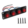 thumbnail image 3 of Colaxi Rocker Switch Panel Mount Red Light Led Panel Screw Mounting Waterproof on Off Toggle Switch for 12-24V Cars RV Realight 4 Gang, 3 of 8