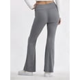 thumbnail image 3 of No Boundaries Ribbed Flare Pants with Lettuce-Edge Hem, 32” Inseam, Women’s, 3 of 5
