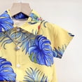thumbnail image 6 of KPOPLK Toddler Baby Boy Summer Outfit Clothes Short Sleeve Cute Print Button Up Shirt Top Shorts 2Pcs Set(7-8 Years,Yellow), 6 of 7