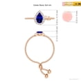 thumbnail image 4 of Angara Natural 0.35 Ct. Tanzanite with Diamond Adjustable Ring in 14K Rose Gold for Women (Ring Size: 11.5), 4 of 9