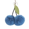 thumbnail image 2 of SPRING PARK Cute Cherry Keychain Fluffy Pom pom Ball Bag Car Pendant Charm Key Keyring, 2 of 8