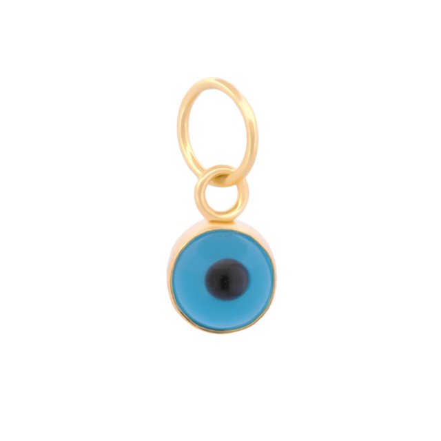 Dije Ojito Turco Casa del Anillo Oro Sólido 14K 0.4 cm