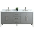 thumbnail image 4 of Vanity Art 72” Double Sink Bathroom Vanity Cabinet with Engineered Marble Countertop, 4 of 12