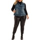 thumbnail image 2 of Chaquetas de mezclilla para mujer de tallas grandes Agnes Orinda para 2023, chaqueta de motocicleta sin mangas con cremallera, chaleco de mezclilla azul 4X, 2 of 5