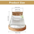 thumbnail image 5 of Jademall 2-Pcs Glass Plant Propagation Station, Desktop Hydroponic Planter Vase with Cork Lid & Wooden Base for Indoor Home & Office Decor, 5 of 9