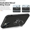 thumbnail image 4 of Kick Stand Case for iPhone 13 Heavy Duty with Magnetic Ring Case {Shock Proof-Built in Kickstand - Dual Layer Rubber- iPhone 13} Color Black - By Entronix, 4 of 7