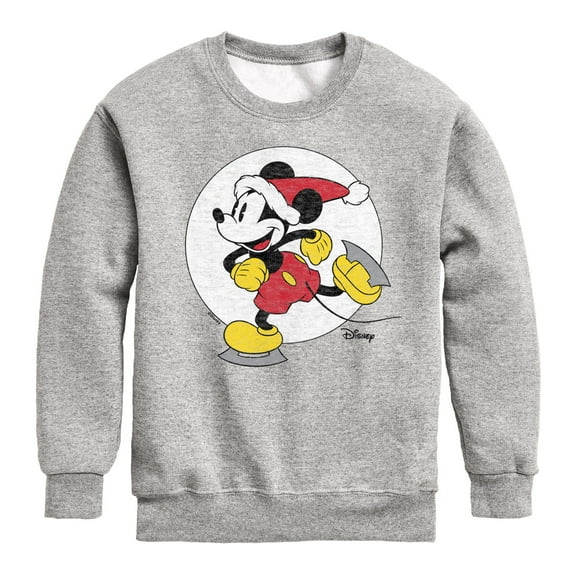 Disney - Mickey Skating Christmas - Toddler & Youth Crewneck Fleece Sweatshirt