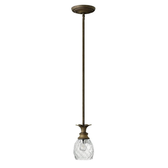 5317PZ Hinkley Lighting Plantation - 1 Light Small Pendant in Traditional-Glam Style - 5 Inches Wide by 8.25 Inches High-Pearl Bronze Finish