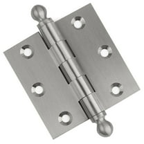 Embassy 3” x 3” Door Hinge Heavy Duty Hinges with Satin Nickel Finish & Ball Finials