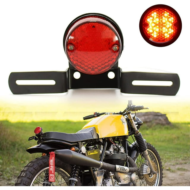 Luces traseras de motocicleta 30 LED integradas lámpara de freno trasero para Cafe Racer Chopper Bobber Street Bike Scooter Cruiser ATV Off-Road