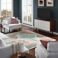thumbnail image 5 of Modern Contemporary Urban Living Lounge Room Area Rug Runner Floor Carpet, Distressed Vintage Style, Fabric, Multi Colorful, 5 of 7