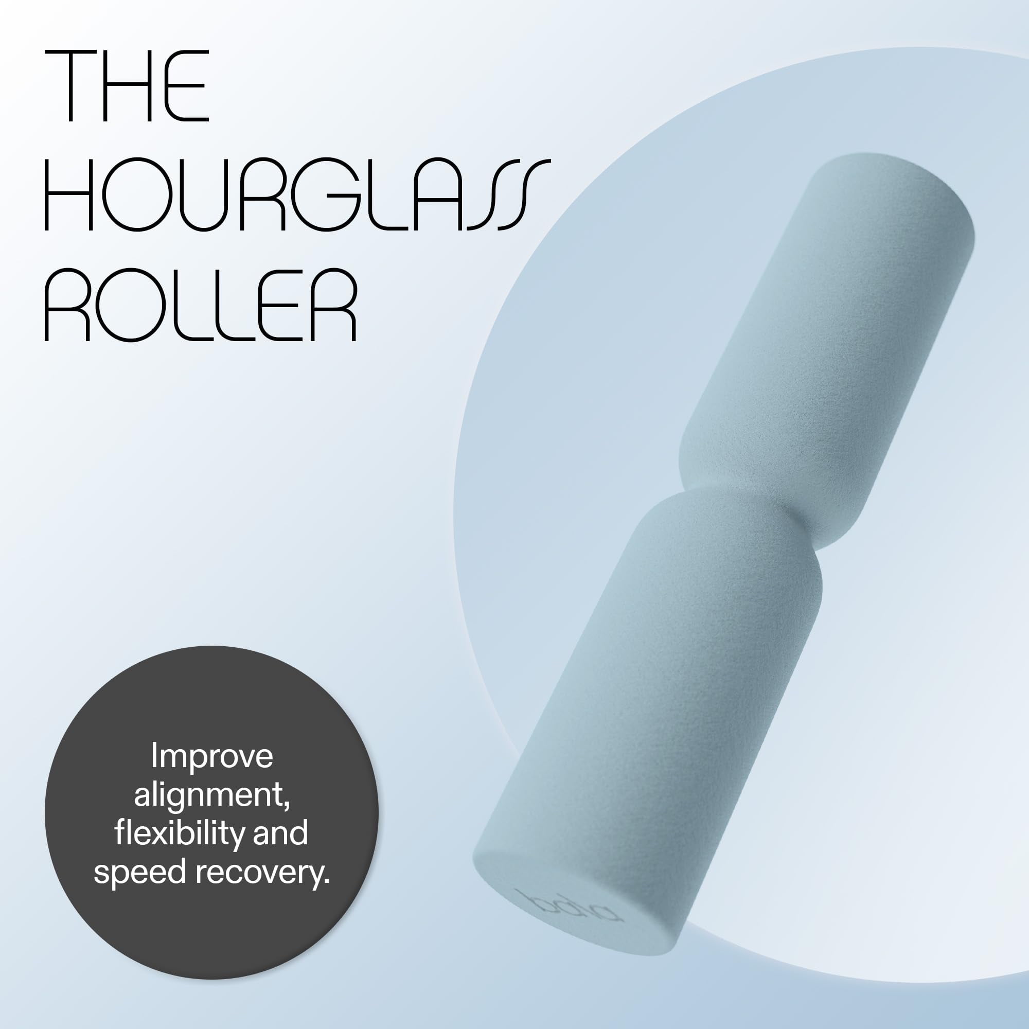 Bala Hourglass Foam Roller (Sea) - Soft Density Back Roller Foam for Physical Therapy