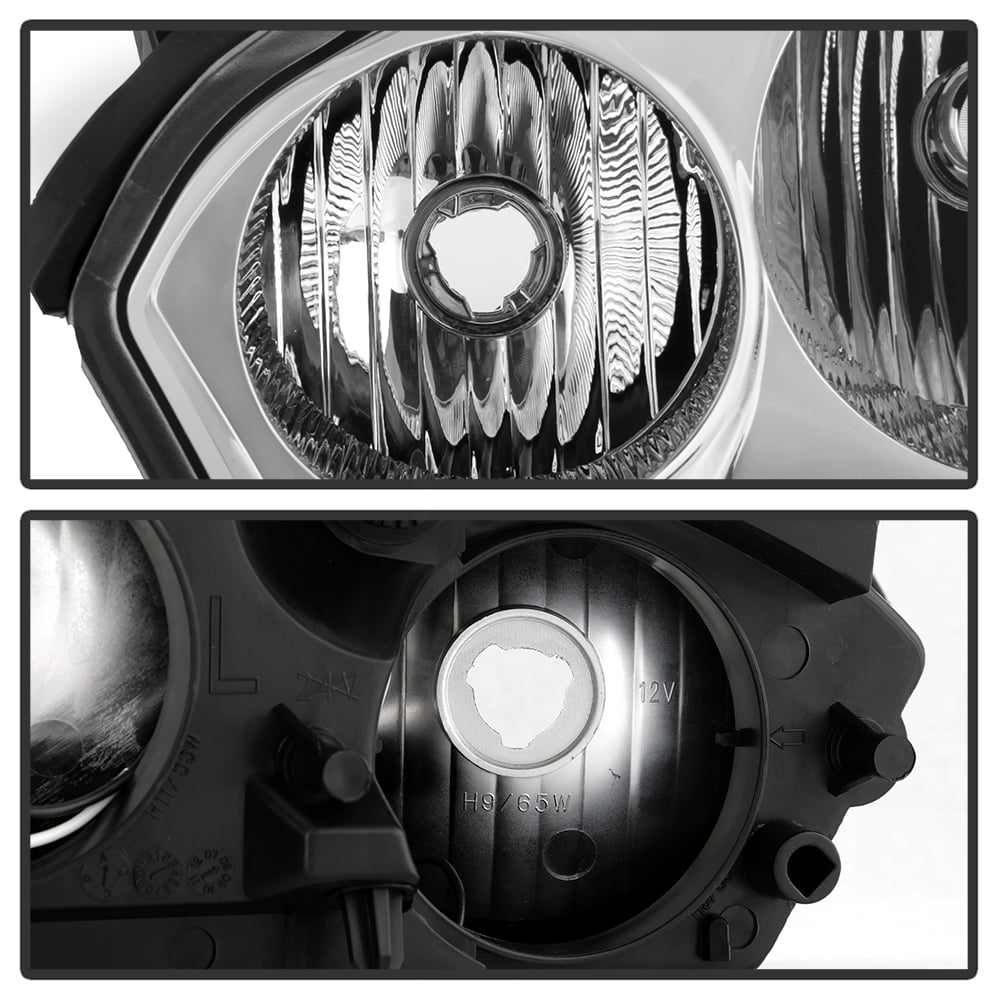 AKKON - Fits 2004-2007 Chevy Malibu 2008 Malibu Classic LS/LT Model [Halogen Type] Chrome Headlight Pair Left+Right Headlamps