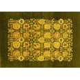 thumbnail image 1 of Ahgly Company Machine Washable Indoor Rectangle Oriental Yellow Industrial Area Rugs, 2' x 4', 1 of 4