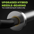 thumbnail image 4 of HANDBODE Olympic EZ Curl Barbell Bar, 47" Curl Bar for Weight Lifting, Squats, Hip Thrusts, Biceps, 500 lb Weight Capacity Suitable for 2 inch Weight Plates, Home Gym Weight Bar, 4 of 10