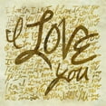 thumbnail image 2 of PI Studio 12x12 White Modern Wood Framed Museum Art Print Titled - I love you, 2 of 4