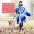 thumbnail image 4 of Blue Tie Dye Mandala Pattern Wearable Oversized Blanket,Wearable Blanket Hoodie for Adults,Cozy Hooded Blankets with Super Pockets,Super Warm Fuzzy Pullover for Women & Men, 4 of 6