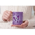 thumbnail image 7 of MUGBREW 11 Oz Ceramic Tea Cup Coffee Mug, Pink Purple Butterflies, 7 of 7