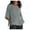Gray, variant on Aoochasliy Ladies Tops Winter Clothes Tops Plus Size Shirt Cropped Sleeves Round Neck Cotton Blouse of the Day