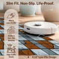 thumbnail image 6 of Design&I 5'x7' Washable Area Rug Beige Mottled Tone Symmetrical Print Contemporary Checkered Hallway for Small Living Room, Bedroom, Sleek Flatweave Pet Friendly & Non-Slip, 6 of 7