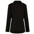 thumbnail image 5 of Siilsaa Women's Fall Stand Collar Zip Up Military Cotton Utility Safari Jacket Black,M, 5 of 5