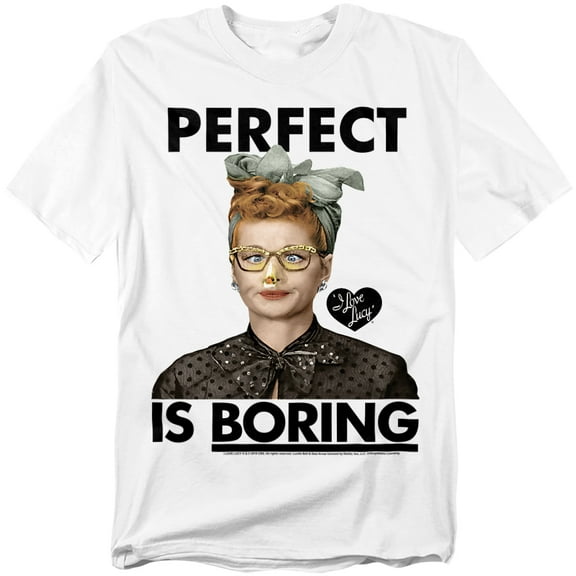 I Love Lucy T-Shirt Perfect Is Boring Unisex Graphic Tee For Men & Women