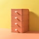 thumbnail image 5 of Caja de almacenamiento de escritorio resistente y duradera de polipropileno, apilable, de gran capacidad, aspecto elegante, organizador de cajones pequeños para el hogar y la oficina, color naranja, 5 of 12