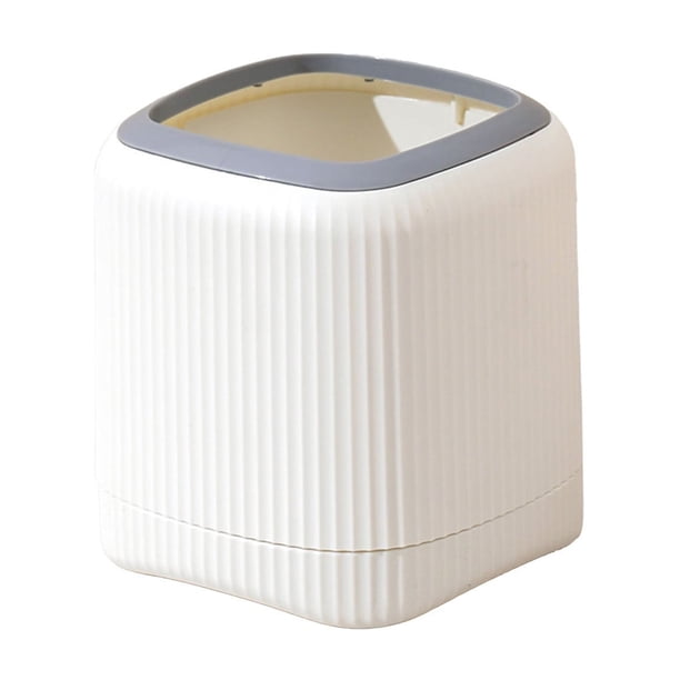 Papelera pequeña de plástico para escritorio, mini papelera abierta para baño, dormitorio, oficina, cubo de basura compacto de 14,5 cm para encimera, pañuelos de papel, aperitivos, pequeña papelera