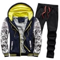 thumbnail image 1 of Mode Automne et Hiver Veste Décontractée Ample Couleur Unie + Pantalon Ensemble Deux Pièces, 1 of 4