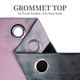 thumbnail image 3 of Lfeey Room Darkening Blackout Curtains, Black Pink Ombre Color Light Blocking Grommet Curtains, 42x63 Inch, 2 Panels, 3 of 7